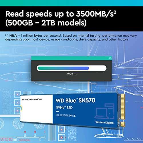 Amazon: WD Blue SN570 NVMe SSD interno de 500 GB