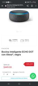 Bocina inteligente ECHO POP con Alexa*, blanca Steren T