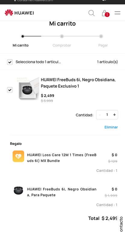 Huawei Store: 2 audífonos Freebuds 6i