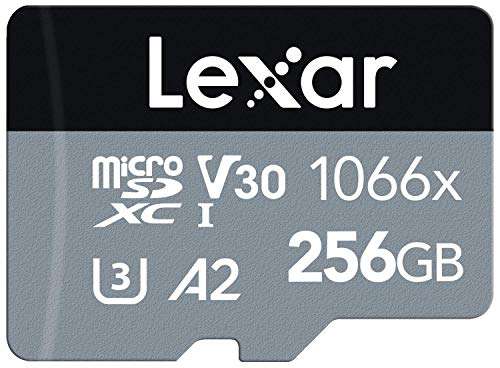 Amazon: Lexar - Tarjeta MicroSDXC UHS-I, 256 GB, adaptador SD, hasta 160 MB/s lectura