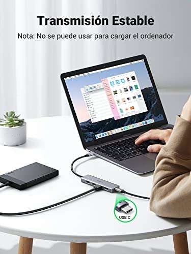 Amazon: USB C Hub marca UGREEN 4 puertos USB 3.0 | Oferta Relámpago