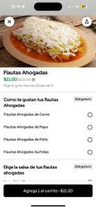 Uber Eats: La casa de Toño Flautas ahogadas (orden de 3) en CDMX zona rosa