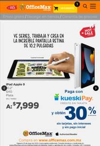 Office Max: iPad 9na generación | baja más con kueski