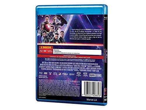 Amazon: Avengers Endgame (Blu-ray + DVD) | Envío prime