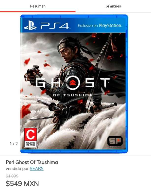 Claro Shop: Ghost Of Tsushima PS4