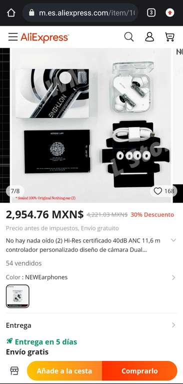 AliExpress: AURICULARES NOTHING EAR 2