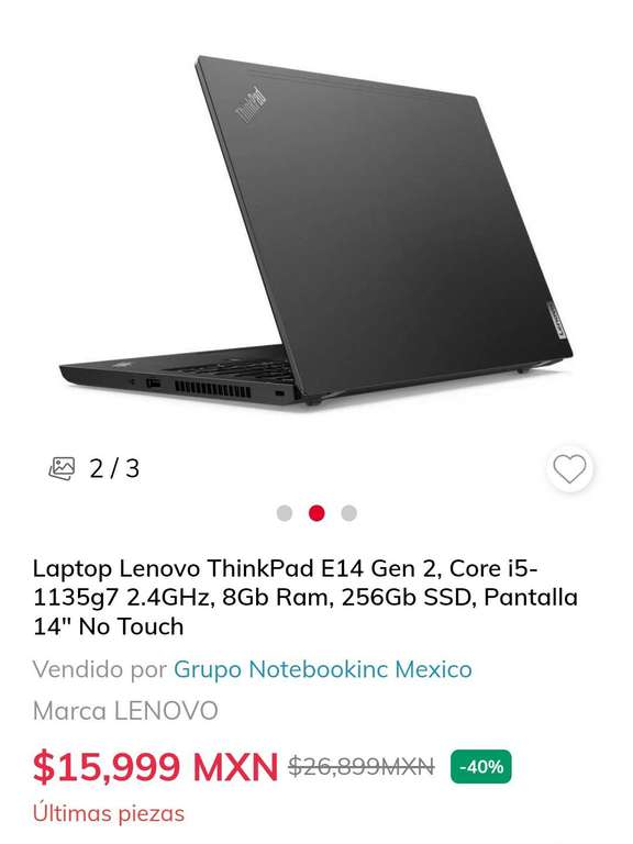 Sears: Laptop Lenovo ThinkPad E14 Gen 2