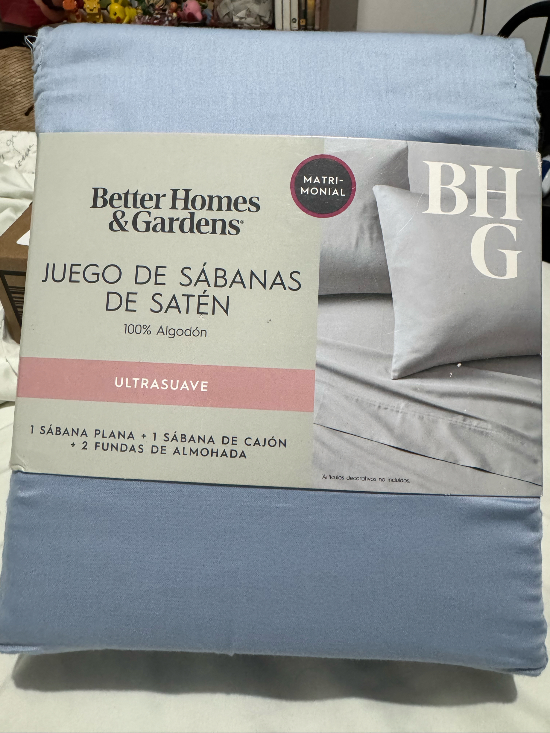 Juego de sabanas 100% algodon en Walmart