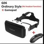 AliExpress: Realidad Virtual VR Original 3D mod. G06E, Con auriculares estéreo Google, IOS Android, + GamePad (producto Choice)
