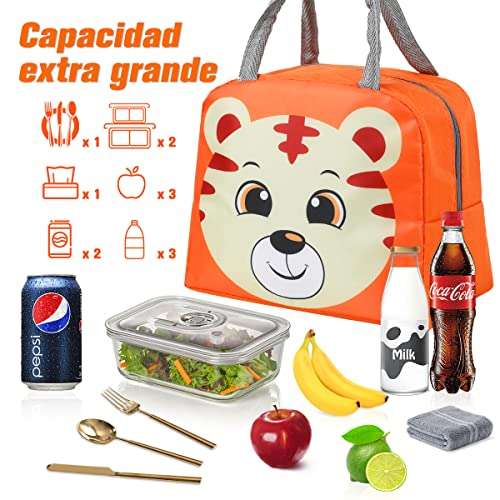 Amazon: Reutilizable bolsa del almuerzo Tigre naranja