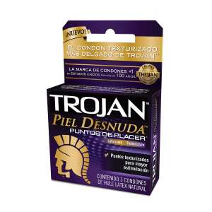 Sanborns: Preservativo Trojan Piel Desnuda Puntos de Placer