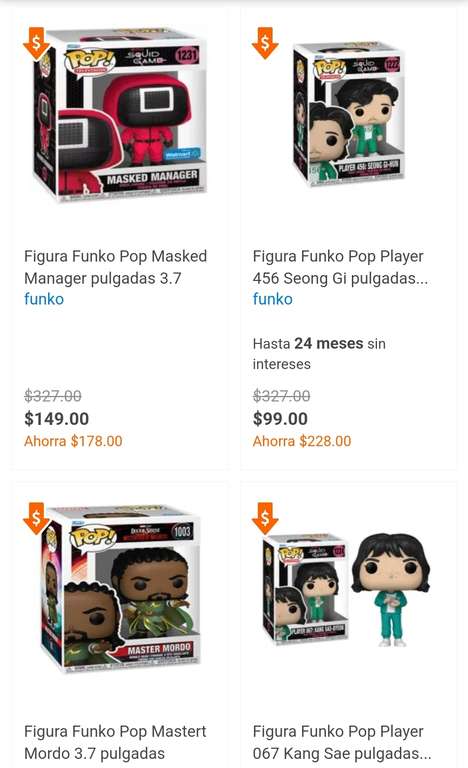 Walmart Funko Pop desde $99
