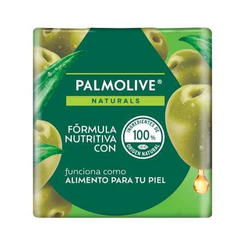 AMAZON: Jabón en barra Palmolive Naturals, Nutrición Humectante, Aloe y Oliva en Barra 120 g, con 3 piezas, total 360g $26.55 EL PAQUETE