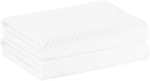 Amazon Basics - Toalla de baño texturizada resistente al olor, 30 x 54 pulgadas, paquete de 2, algodón, color blanco chispas.
