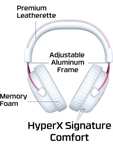 Amazon: HyperX Cloud II: Auriculares para Juegos Incluye Sonido Envolvente Virtual 7.1 y Caja de Control de Audio USB Rosa