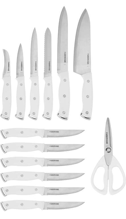 Amazon: Set de cuchillos (14pz) con bloque de madera y afilador