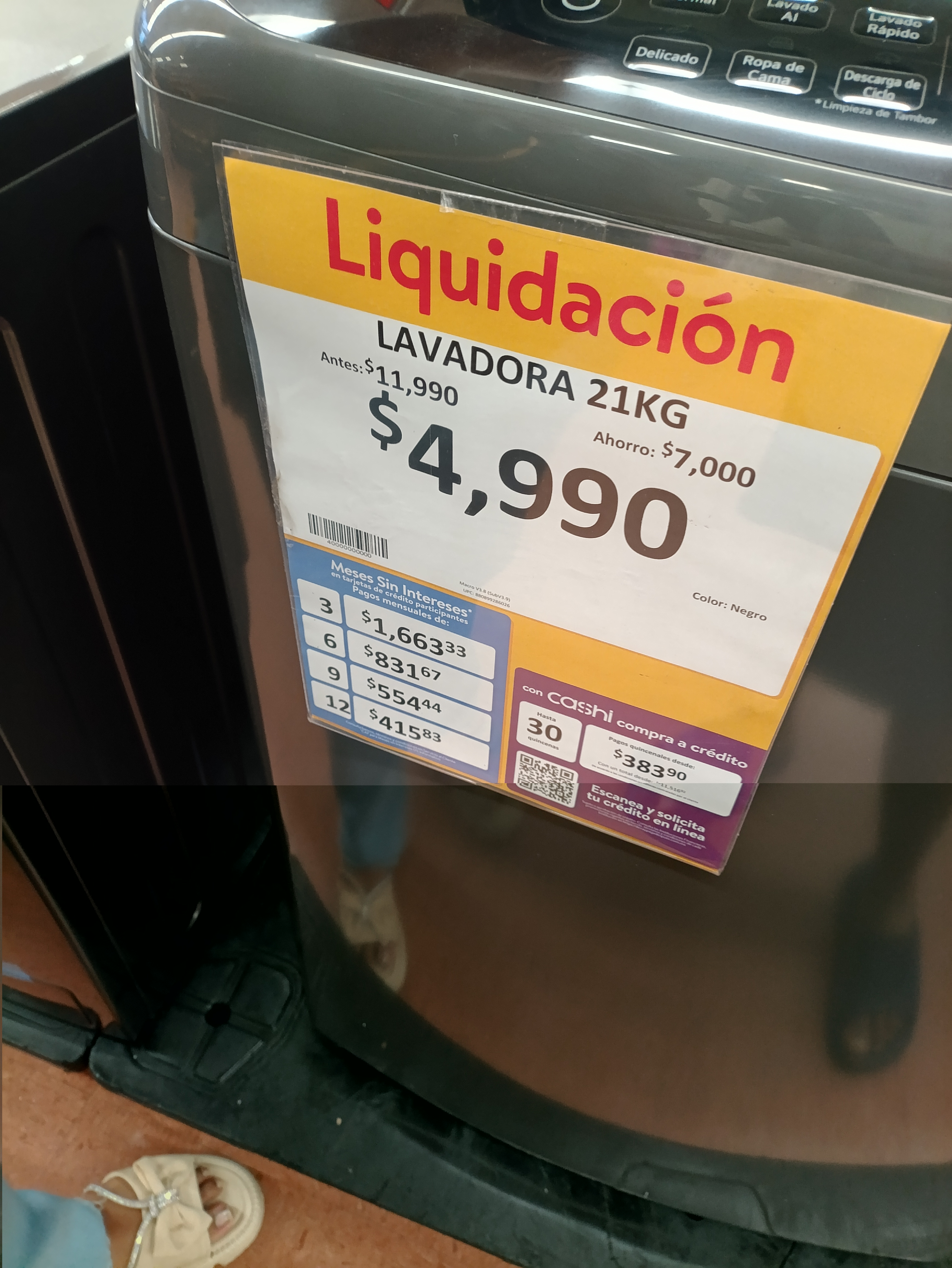 Walmart: Lavadora 21 kg LG wt21mv6