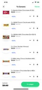 Rappi turbo: Descuento del 100% en chocolates seleccionados (Kitkat, M&M, Snickers, Milky Way)