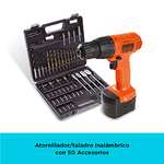 Amazon: BLACK+DECKER Taladro/Atornillador Inalámbrico 12V 3/8 Pulgada con 50 Accesorios CD121K50-B3