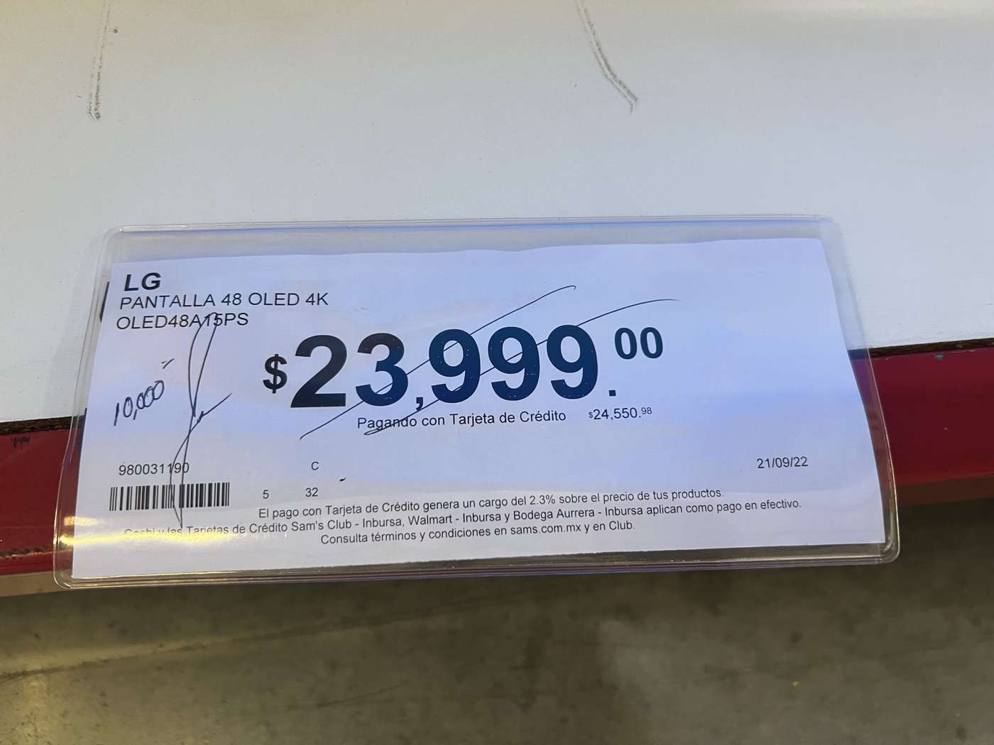 LG Oled 48 pulgadas liquidación Sam's Saltillo sur 