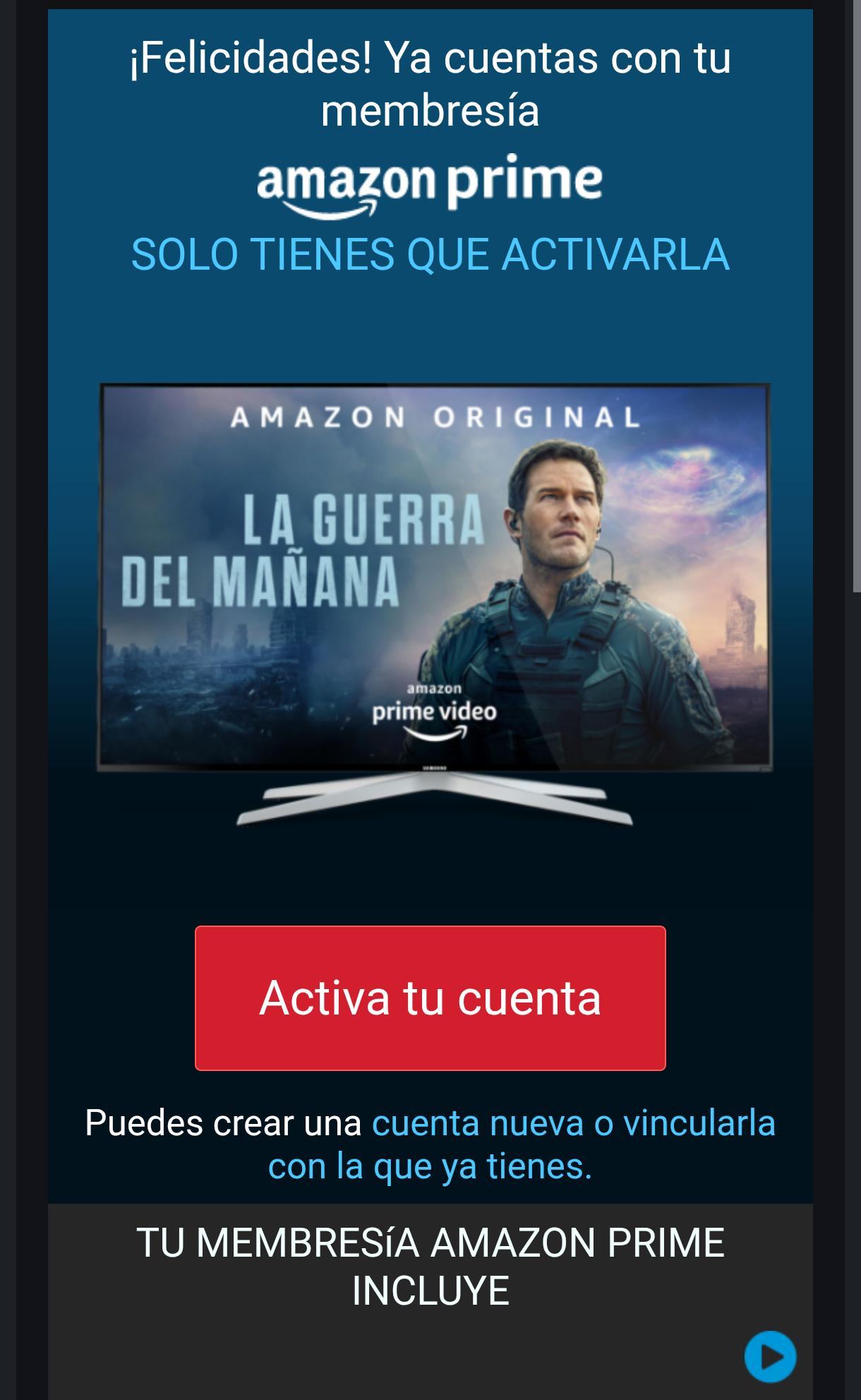 Mvshub: Amazon prime 1 mes gratis (cuentas sin Amazon prime , no importa si antes lo tuvieron)