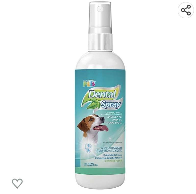Amazon: fancy Pets Spray Dental antisarro y refrescante de aliento para perros