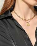 Amazon - Collar Letra,Collares de Mujer Acero Inoxidable Baño de Oro14k Cadena con Dije | Prime