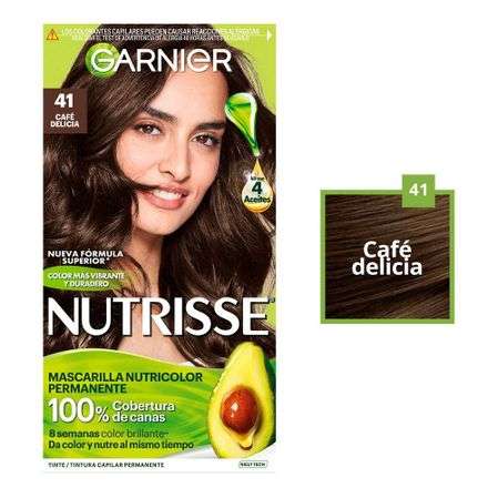 Bodega Aurrera - Tinte para cabello Garnier Nutrisse 41 café delicia 2x$85 MXN ($63 MXN 1Pza precio normal)