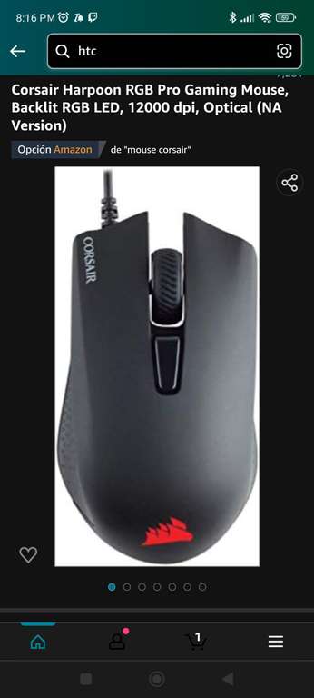 Amazon: Corsair Harpoon RGB Pro Gaming Mouse, Backlit RGB LED, 12000 dpi, Optical (NA Version)