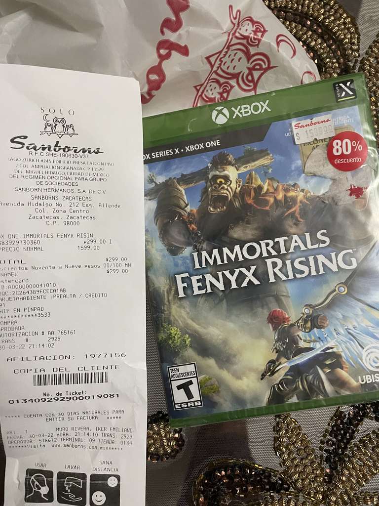 Sanborns: Inmortal fenyx rising para Xbox