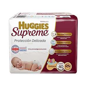 Amazon: Huggies Supreme Pañal Desechable para Bebé, Etapa Recién Nacido Unisex, 40 pzas.