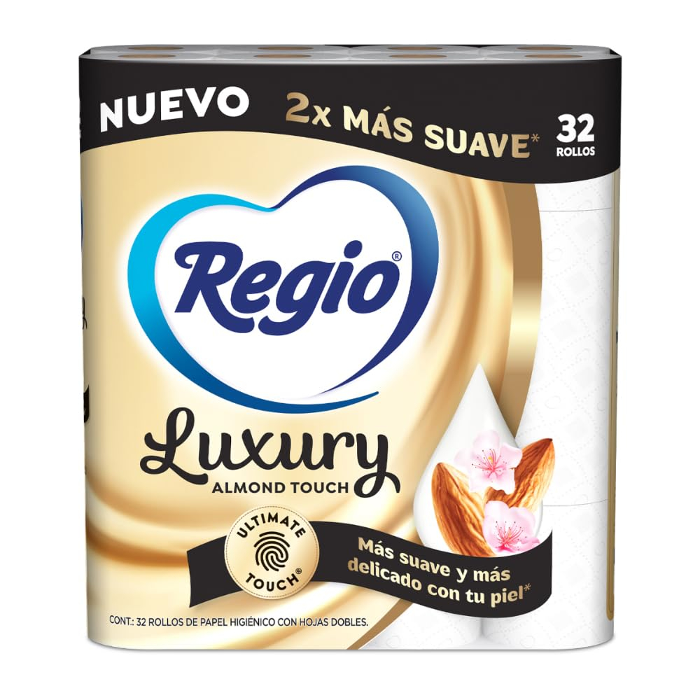 Amazon: Regio Papel Higiénico Luxury Almond Touch, 32 Rollos, $141 c/u comprando 10 (Planea y Ahorra)