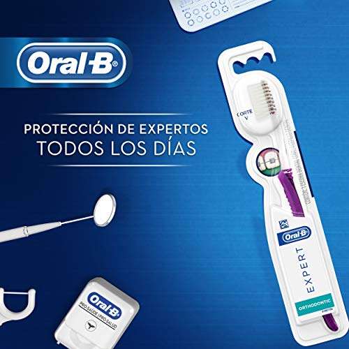 Amazon: Oral-B Cepillo Dental Expert Ortodoncia 1 Unidad + SuperFloss | Planea y Ahorra, envío gratis con Prime