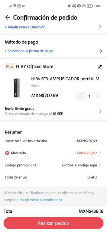 AliExpress: HiBy FC3-AMPLIFICADOR portátil