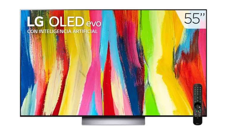 Costco y Amazon: LG, Pantalla 55" OLED C2 EVO 4K SMART TV ($21,499 con Cupón ONCEAPPMILP) ($19,124.15 en Amazon con Banorte Digital)