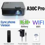 AliExpress: Mini proyector A30C PRO, con batería recargable, wifi, compatible con todo TV sticks/TV Box (Aliexpress)