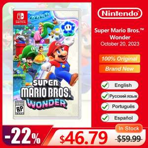 Aliexpress: Nintendo Switch Super Mario Bros Wonder + llavero de Mario