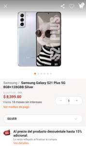 Linio: Samsung S21 Plus 5G 128GB NUEVO Paypal + BBVA 12 MSI
