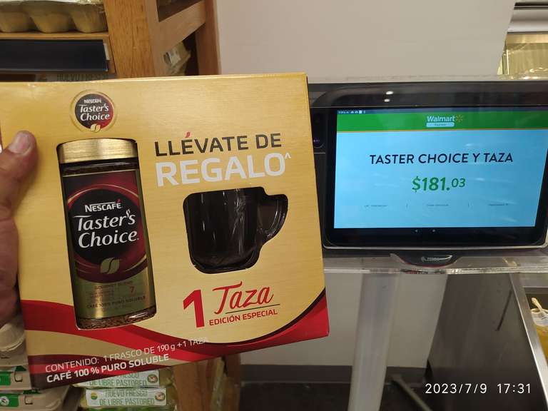 Walmart: café taster choice 190 gr pack - Puebla