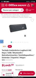 Office Depot: Teclado logitech mx keys