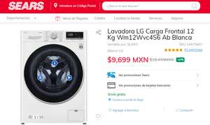 Sears: lavadora lg 12 kg blanca