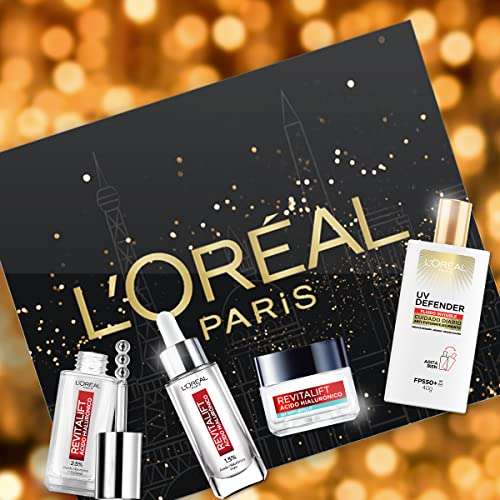 Amazon: L'Oréal Paris Set Navideño Ácido Hialurónico y UV Defender, 713 grams, 1 unidad, 5