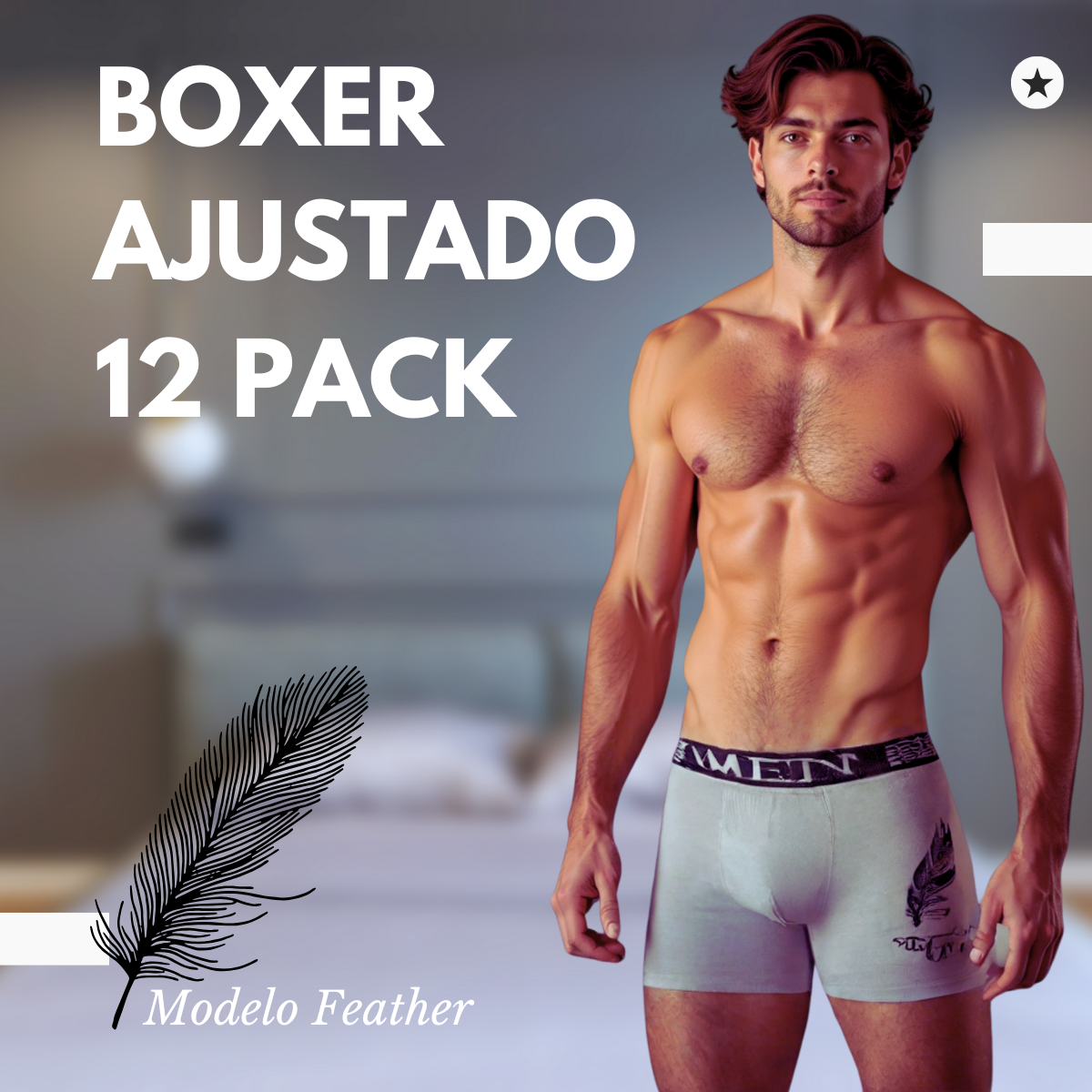 AliExpress: 12 Piezas Boxer Caballero Mayoreo Tela Suave Cómodos y Ajustables Económicos Ligeros Modelo Feather