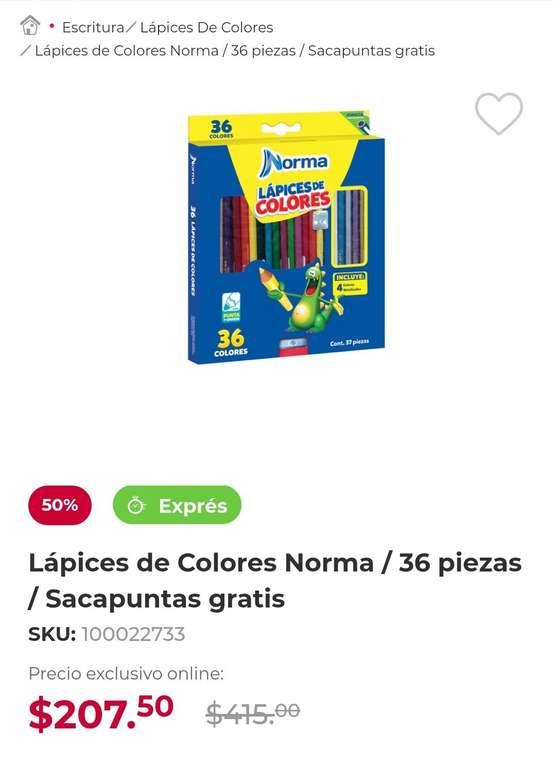 Office Depot: Lápices de Colores Norma / 36 piezas / Sacapuntas gratis
