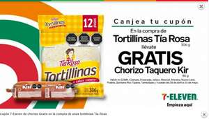 7 Eleven: Chorizazo gratis al comprar Tortillinas Tía Rosa de 306g
