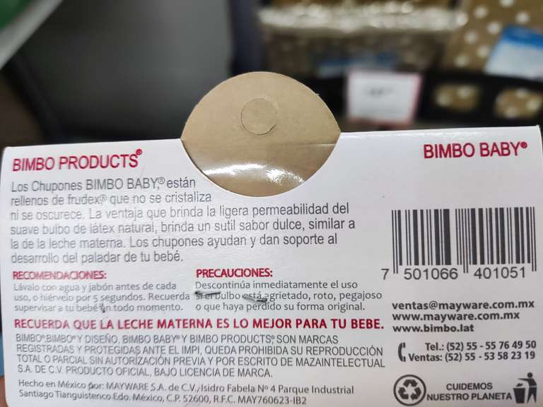 Soriana: Chupón con miel BIMBO MAYWARE - Cuitláhuac