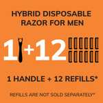 Amazon, Maquinilla de afeitar desechable para hombre, BIC Hybrid 3 Comfort 12 unidades