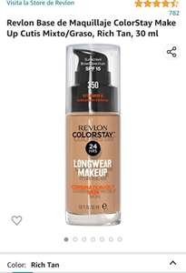 Amazon: Revlon Base de Maquillaje ColorStay Make Up Cutis Mixto/Graso, Rich Tan, 30 ml