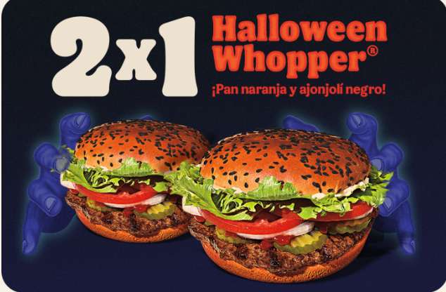 Burger King: 2x1 Halloween Whopper (APP)