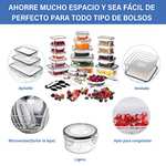 Amazon: SEASKY Juego de 24 Recipientes Herméticos de Plástico para Almacenamiento de Alimentos